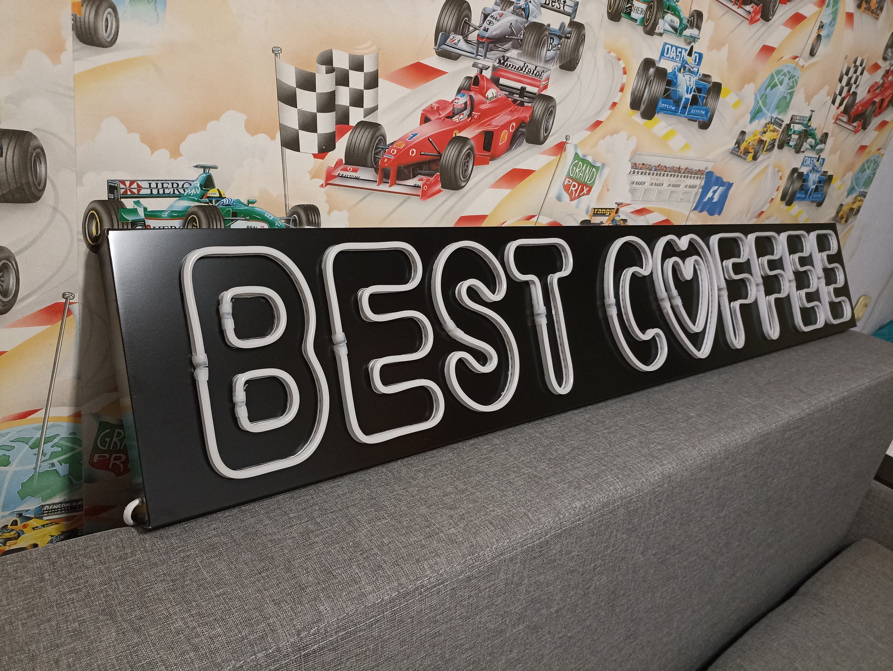 Best Coffee Neon Sign, Custom Coffee Neon Sign, Neon Coffee Lettering, Coffee Bar Decor, Glowing Inscription, Neon Sign In The Bar