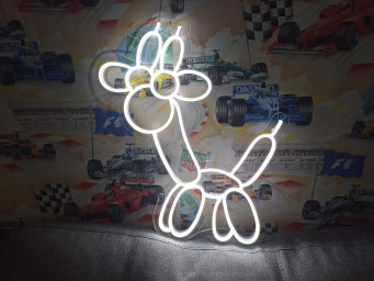 Balloon Animal giraffe Neon Sign, Ballon giraffe Decoration LED Neon Sign, Balloon Animal Neon Sign for kids room, Room Interior light