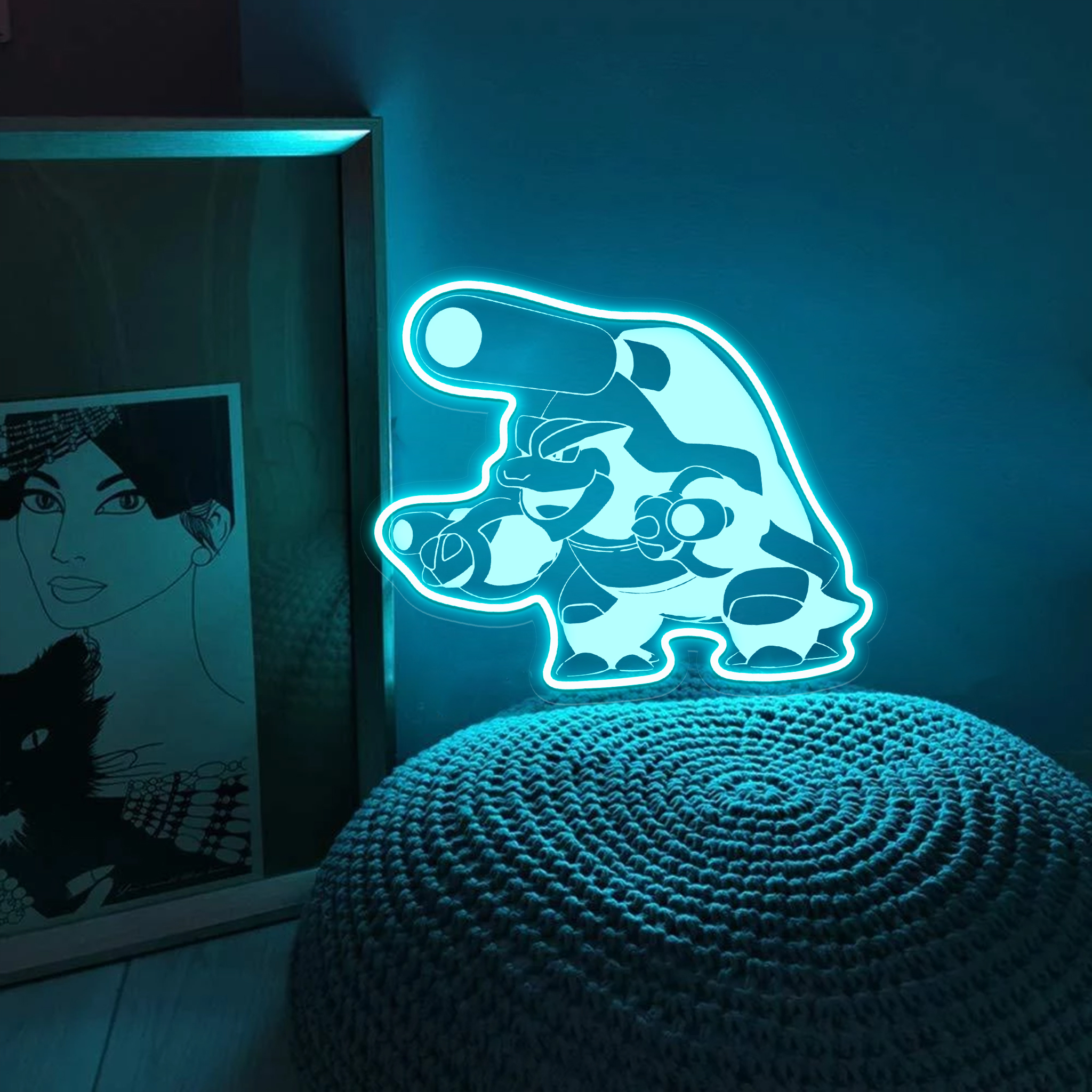 Blastoise Laser Signs Pokemon Wall Art