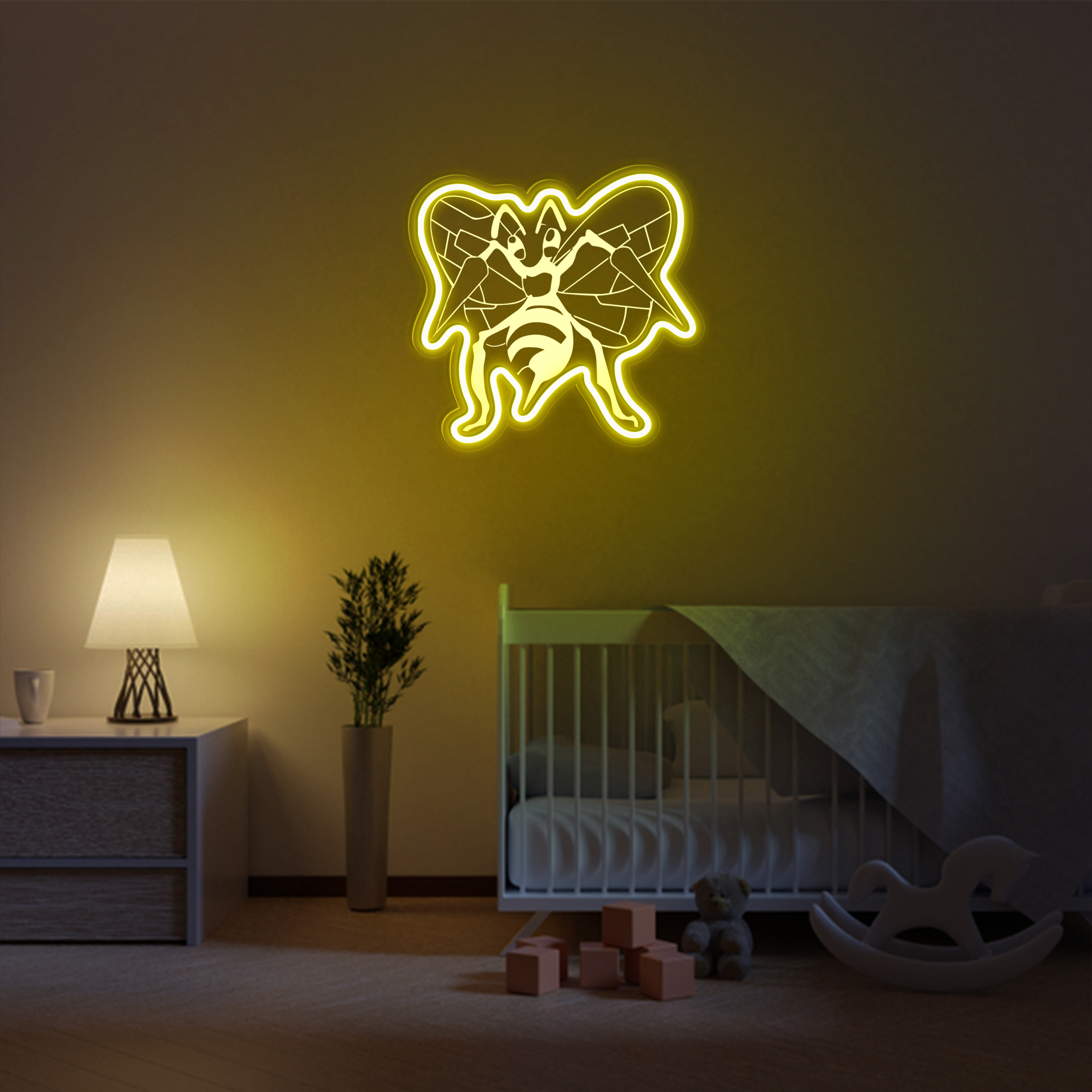 Beedrill Laser Signs Pokemon Wall Art