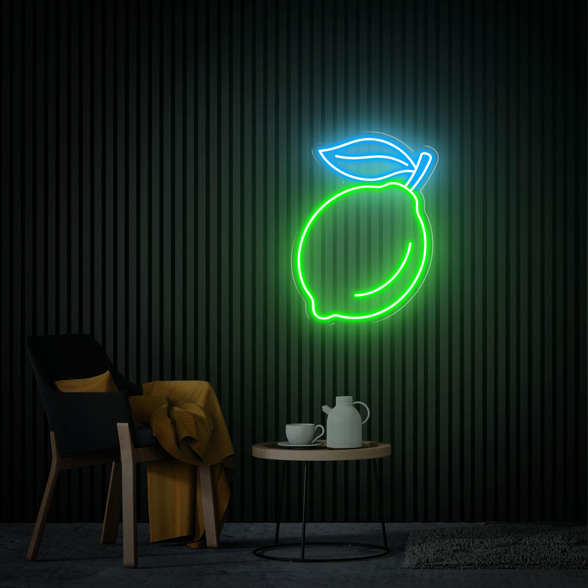 Lemon Neon Sign, Fruit Lemon Led Sign, Lemon Neon Art, Bar Neon Sign, Custom Neon Sign Home Lemon Decor Restaurant Led Sign Fruits Neon Sign