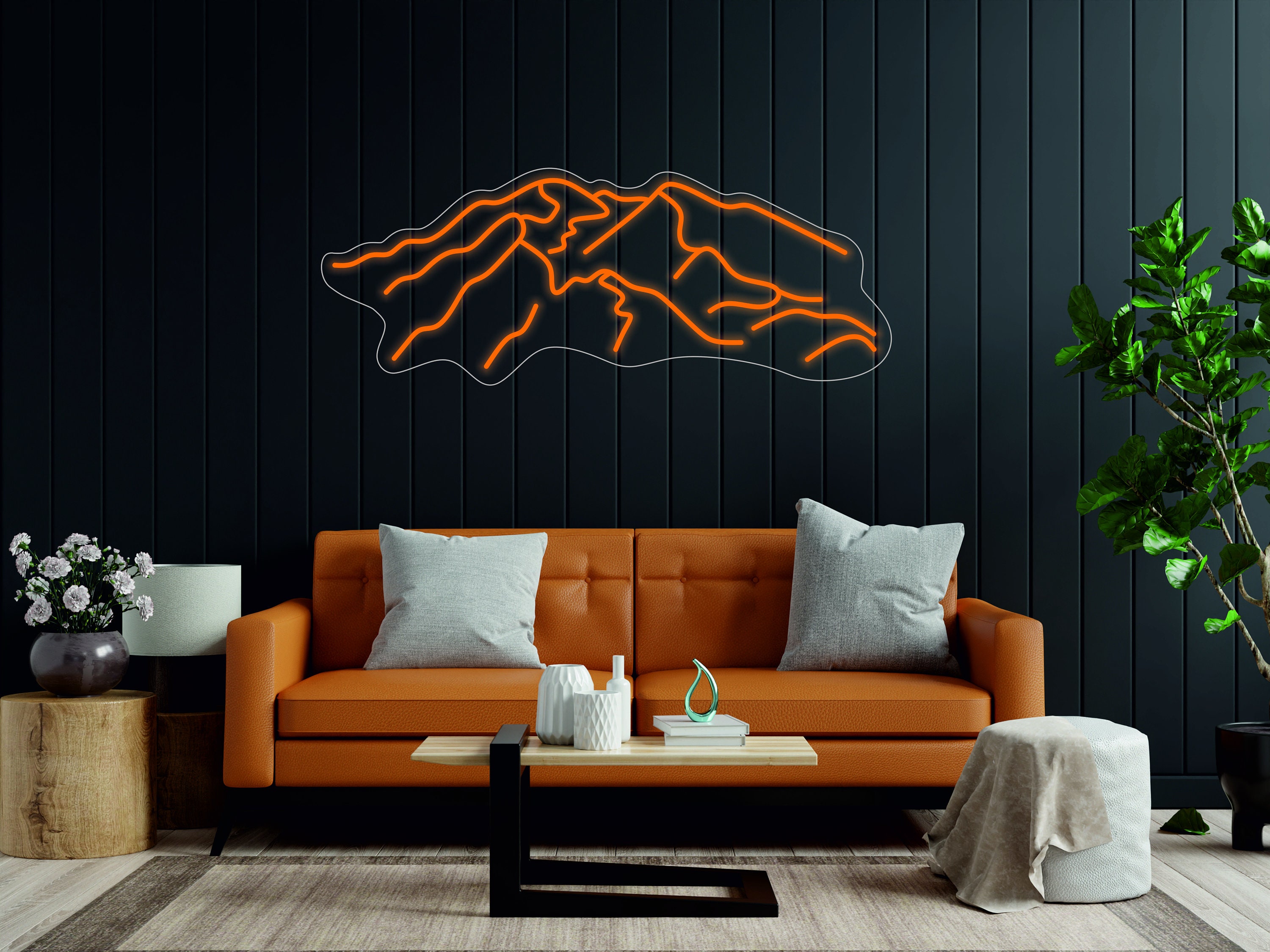 Denali Mountains - LED Light Neon Sign, Custom Mountains