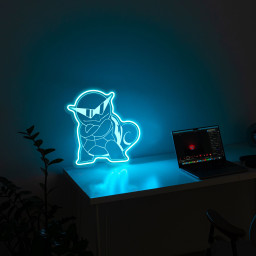 Squirtle Pokemon Laser Signs Anime Wall Art