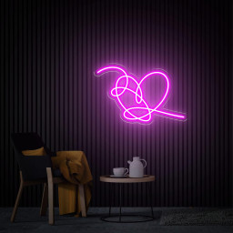 Love Yourself Neon Sign, Teen Kpop Gifts, Kpop Home Decor, Kpop Wall Art, Heart Neon Sign Above Bed Sign, Romantic Gift