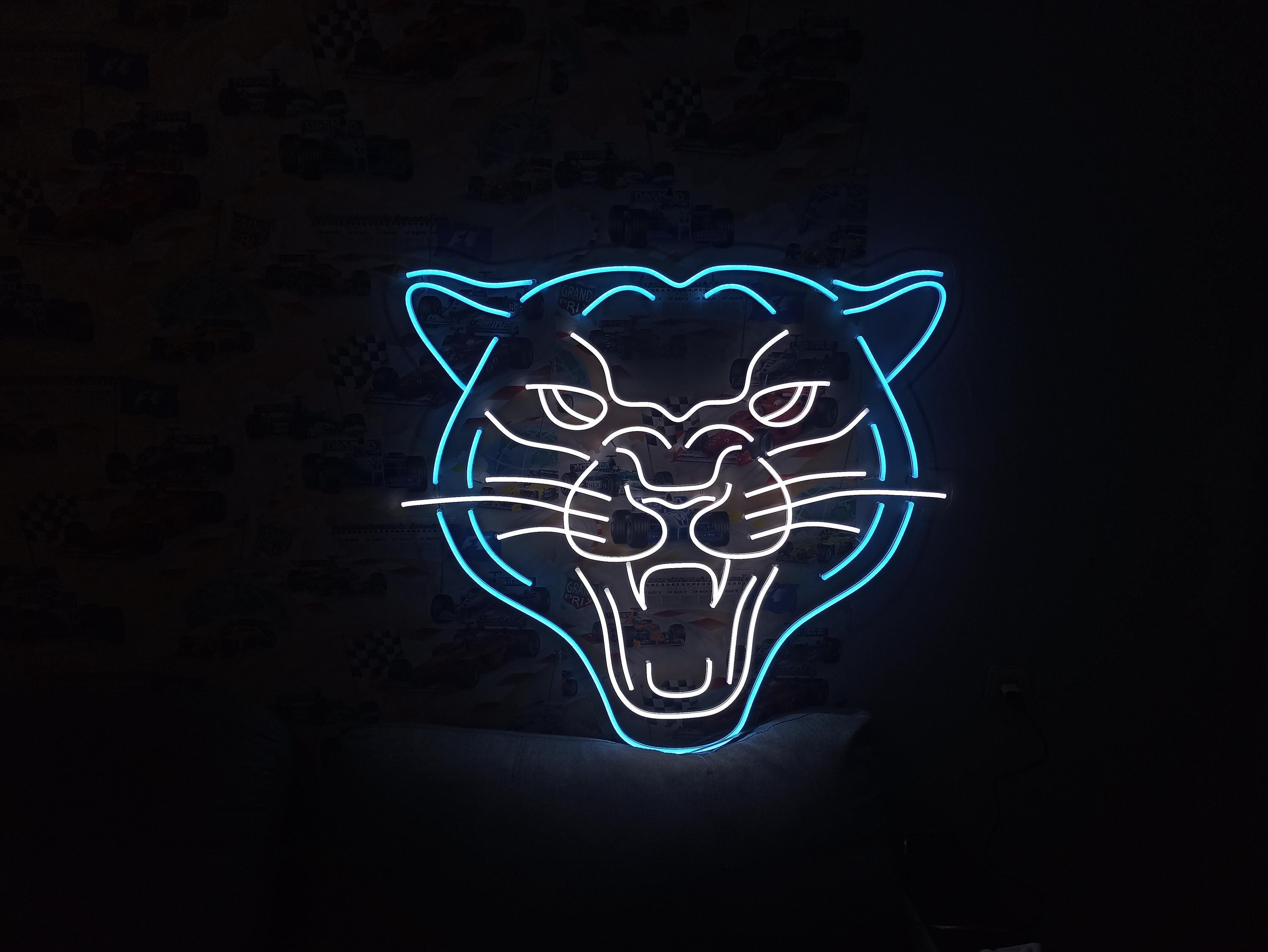 Panther Led Sign, Panther Neon Sign, Neon Panther Light, Wild Animal Neon Light, Custom Panther Neon Sign, Jungle Theme Neon Sign