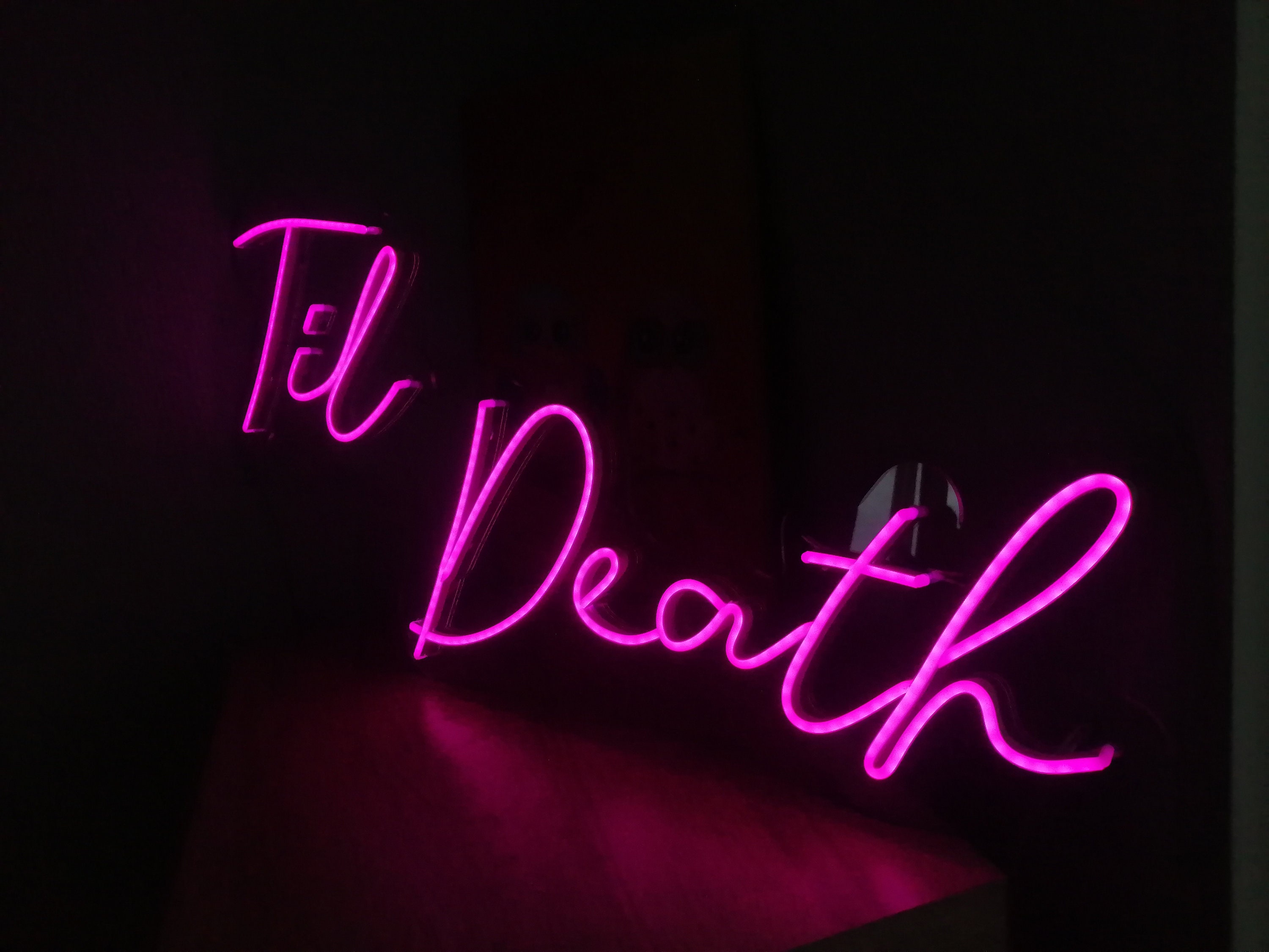 Til Death Neon Sign, Til Death For Wedding, Til Death For Home Decor, Custom Til Death Neon Sign, Personalized Til Death Neon Sign