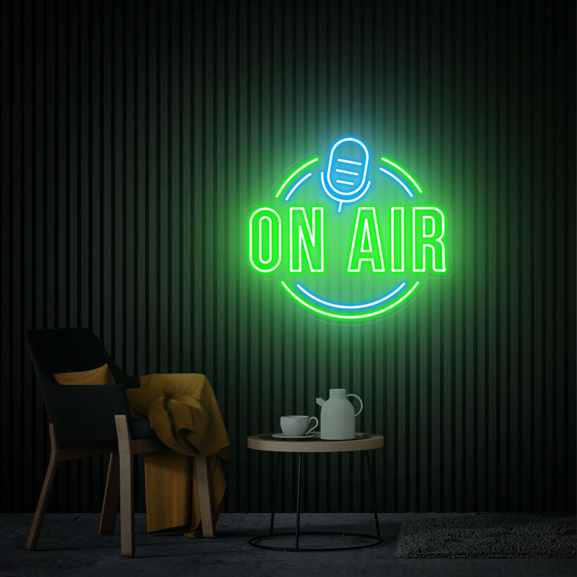 On Air Neon Sign, Custom Logo Neon Sign, Music Studio Decor Light Sign, Game Room Wall Decor Personalized Gifts Neon Sign For Clubs Neon