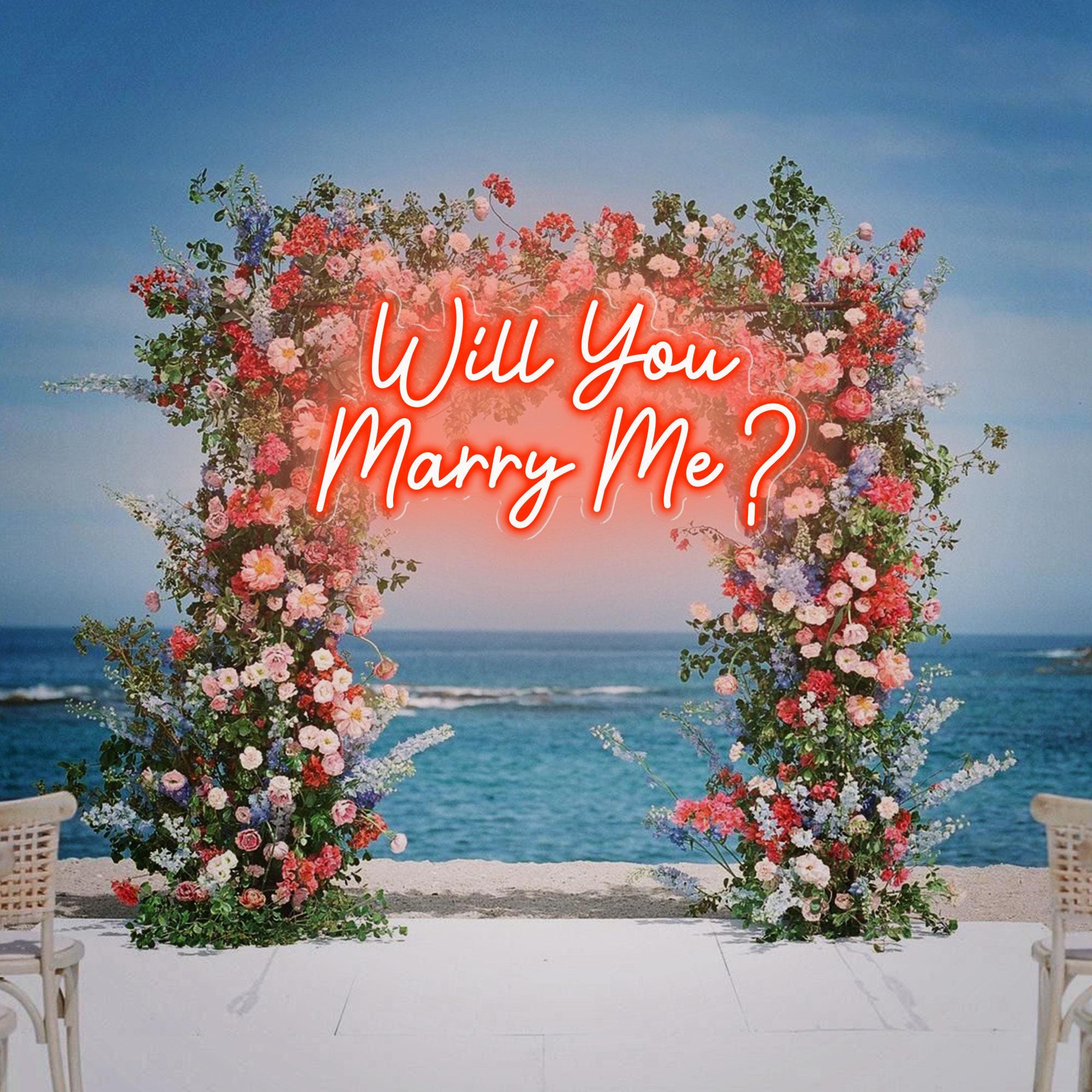 Will You Marry Me Neon Sign, Wedding Neon Sign, Wedding Backdrop Engagement Party Decor, Custom Wedding Neon Light Personalized Gift for Her