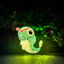 Caterpie UV Signs Pokemon Wall Art