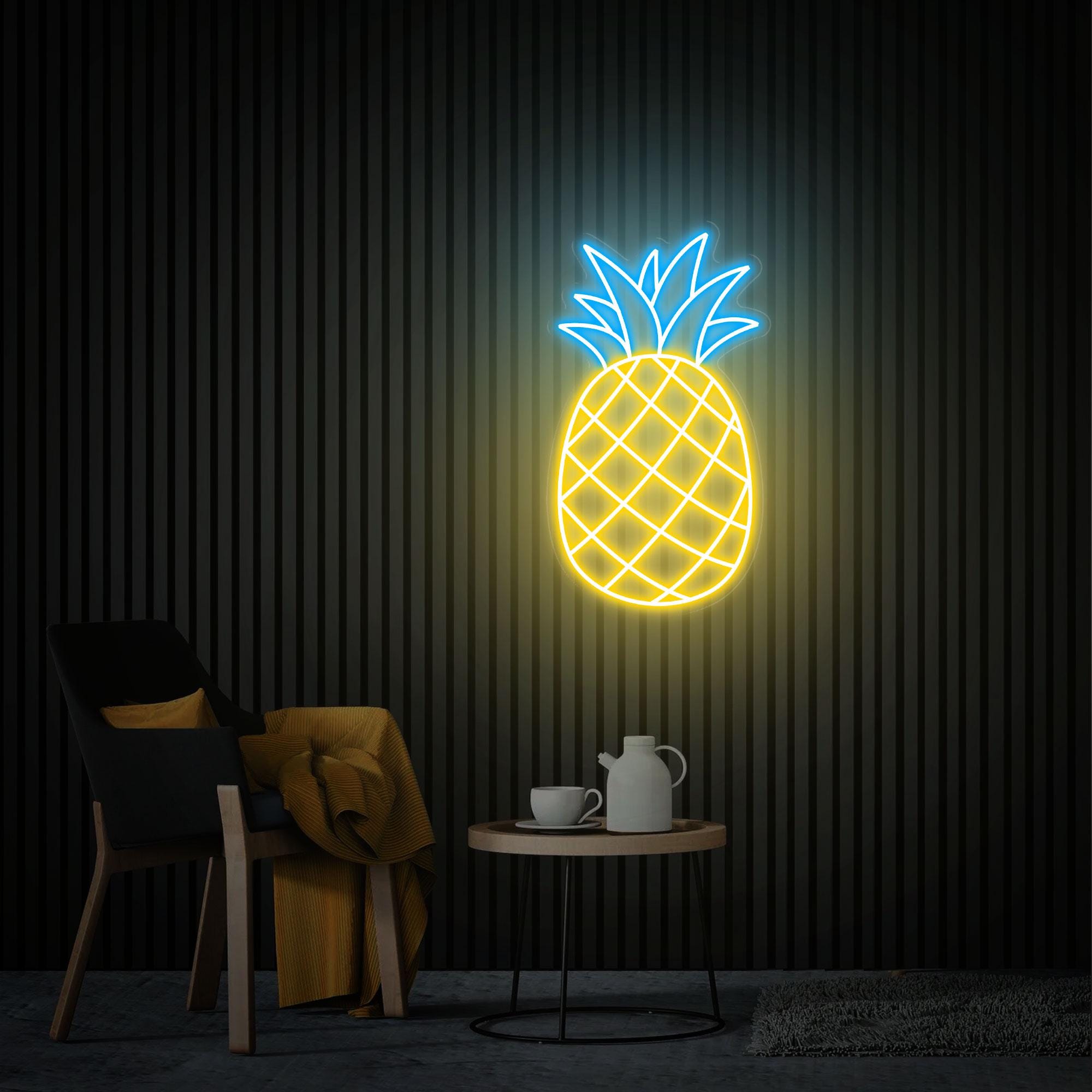 Pineapple Neon Sign, Custom Fruits Neon Sign for Home Decor, Bar Decor, Ananas Light Sign, Nursery Neon Light, Personalized gifts