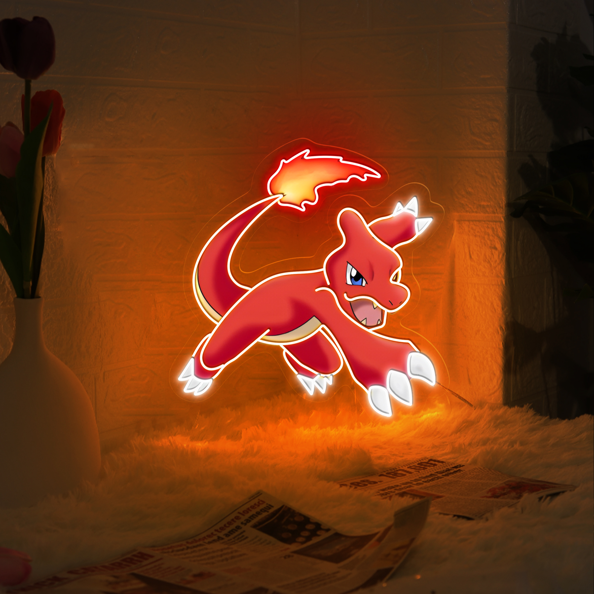 Pokemon Charmeleon UV Signs Anime Wall Art Decor