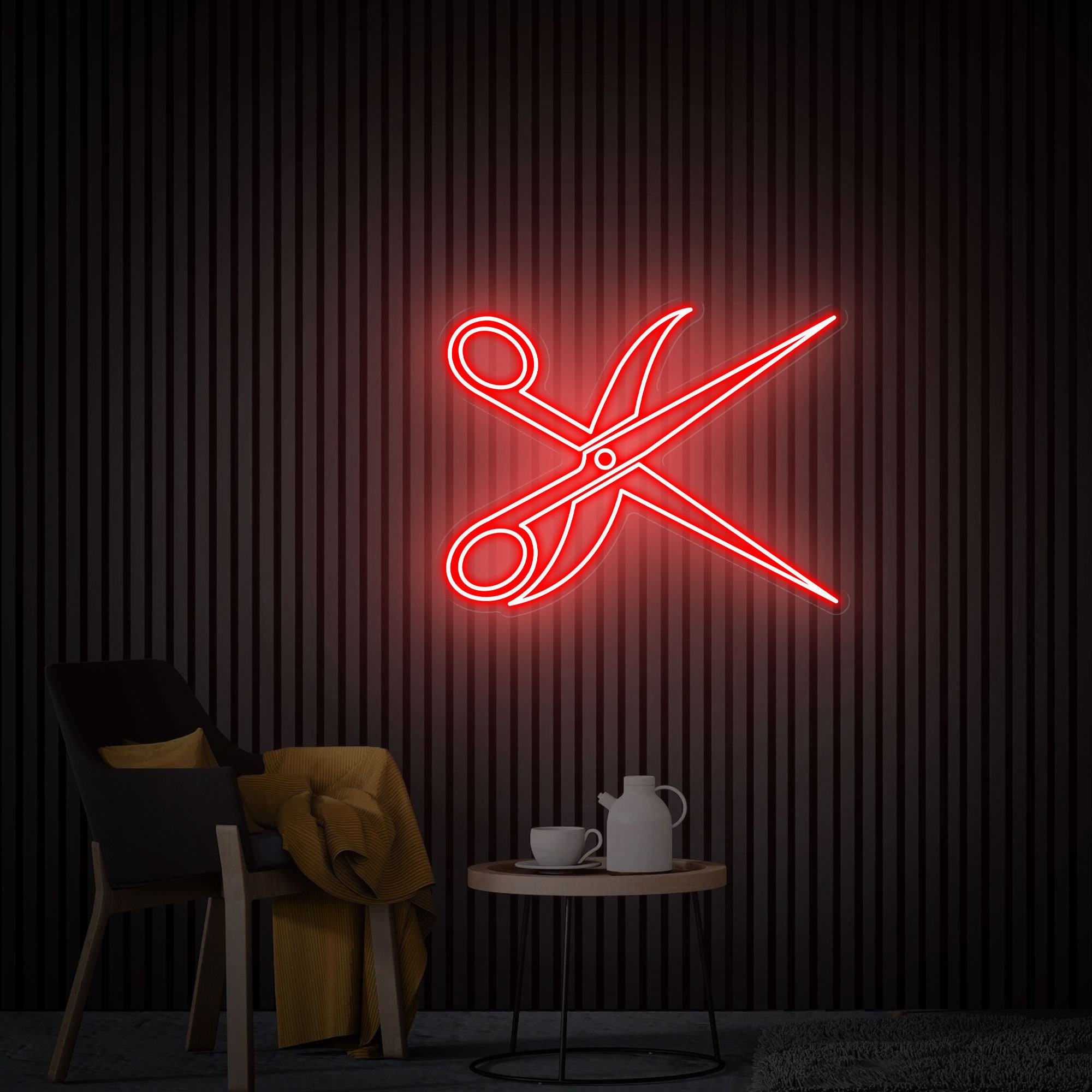 Scissors Neon Sign, Hair Salon Decor, Scissors Led Light Sign, Barber Shop Logo Sign, Custom Neon Sign for Business, Welcome Sign Neon Art