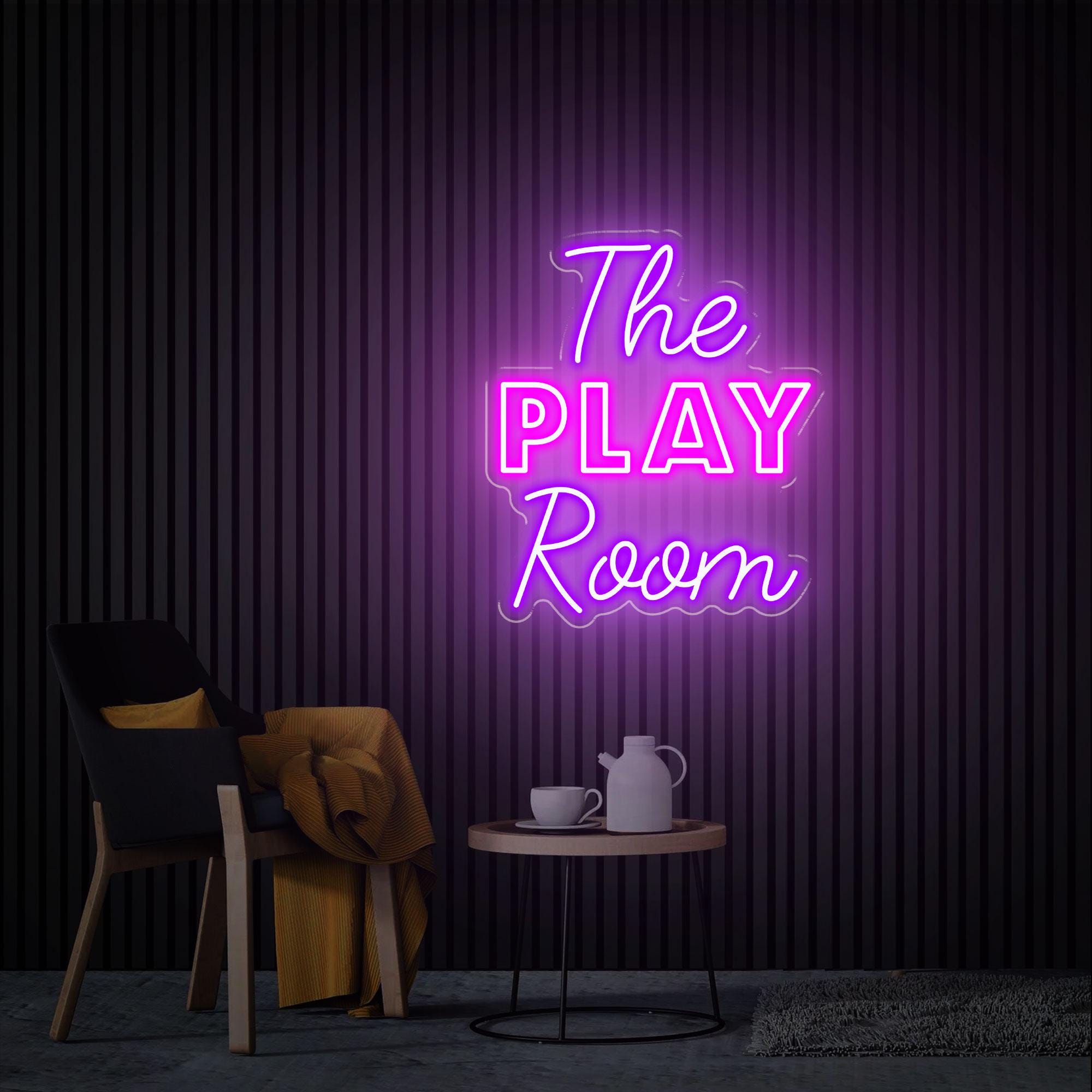 The Play Room Neon Sign, Custom Playroom Sign, Modern Kids Wall Decor, Teenage Room Decor, Game Room Led Sign, Play Room Light Up