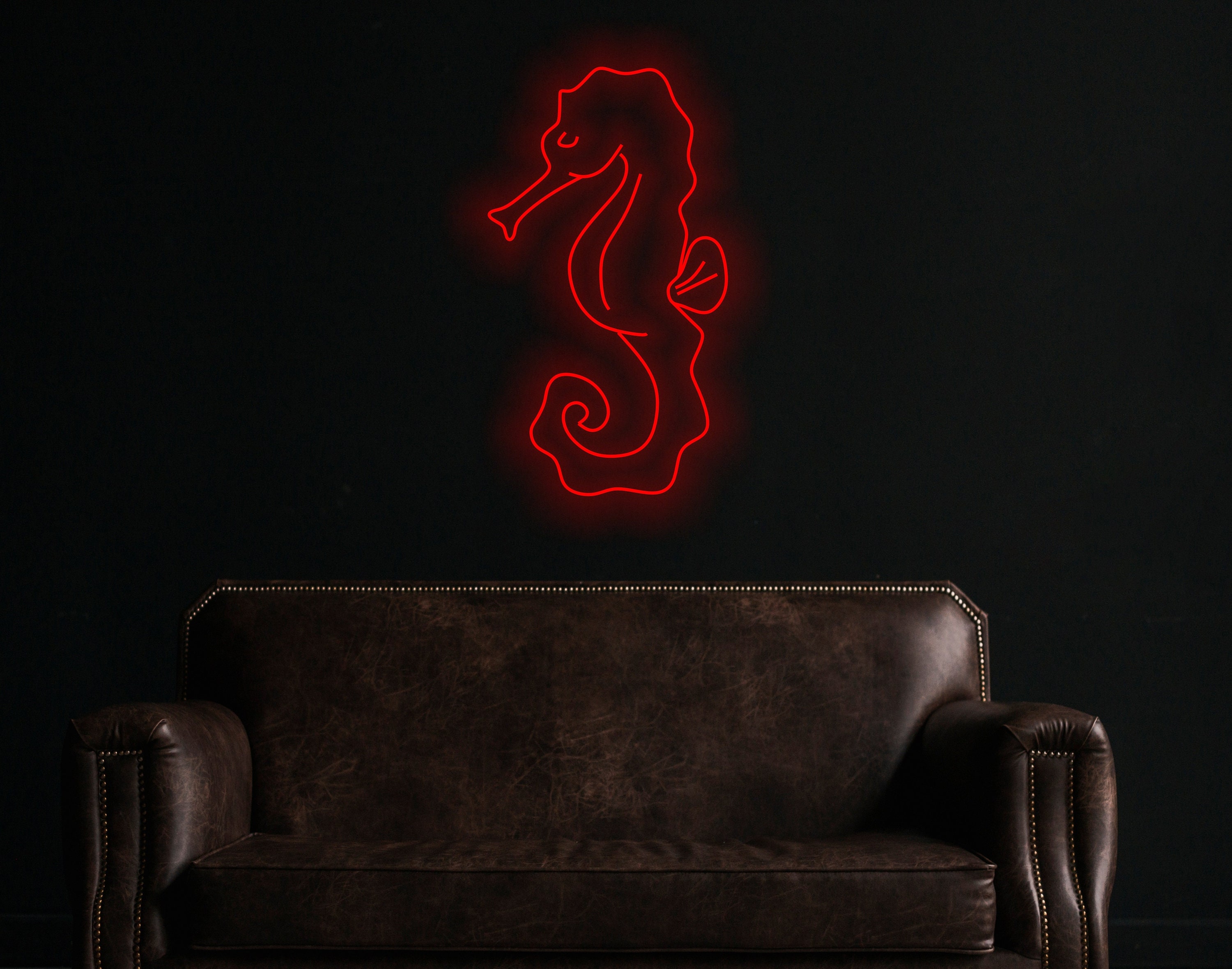 Seahorse Neon Sign, Seahorse Wall Hanging, Seahorse Wall Art Neon Sign, Kid Room Decor, Hippocampus Animal Neon Lights, Animal Hanging Wall
