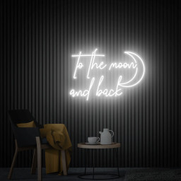 To The Moon and Back Neon Sign, Neon Wedding Sign, Custom Led Neon Sign, Wedding Engagement Party Decor, Bedroom Neon Sign, Wedding Gifts
