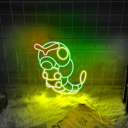 Caterpie Neon Signs Pokemon Wall Art