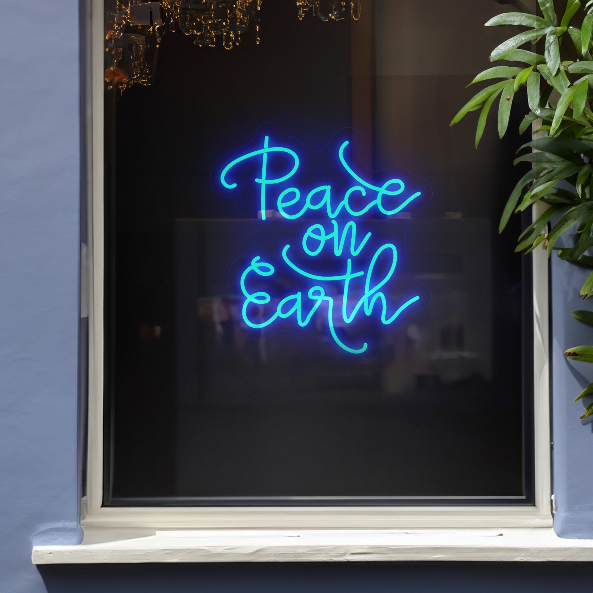 Peace On Earth Neon Light, Peace On Earth Led Sign, Neon Sign Bedroom, Peace On Earth Decor, Peace Wall Decor