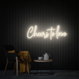 Cheers To Love Neon Sign Custom Wedding Sign Personalized Gift for Her, Home Bedroom Decor Led Light Sign Neon Party Decor Engagenment Sign