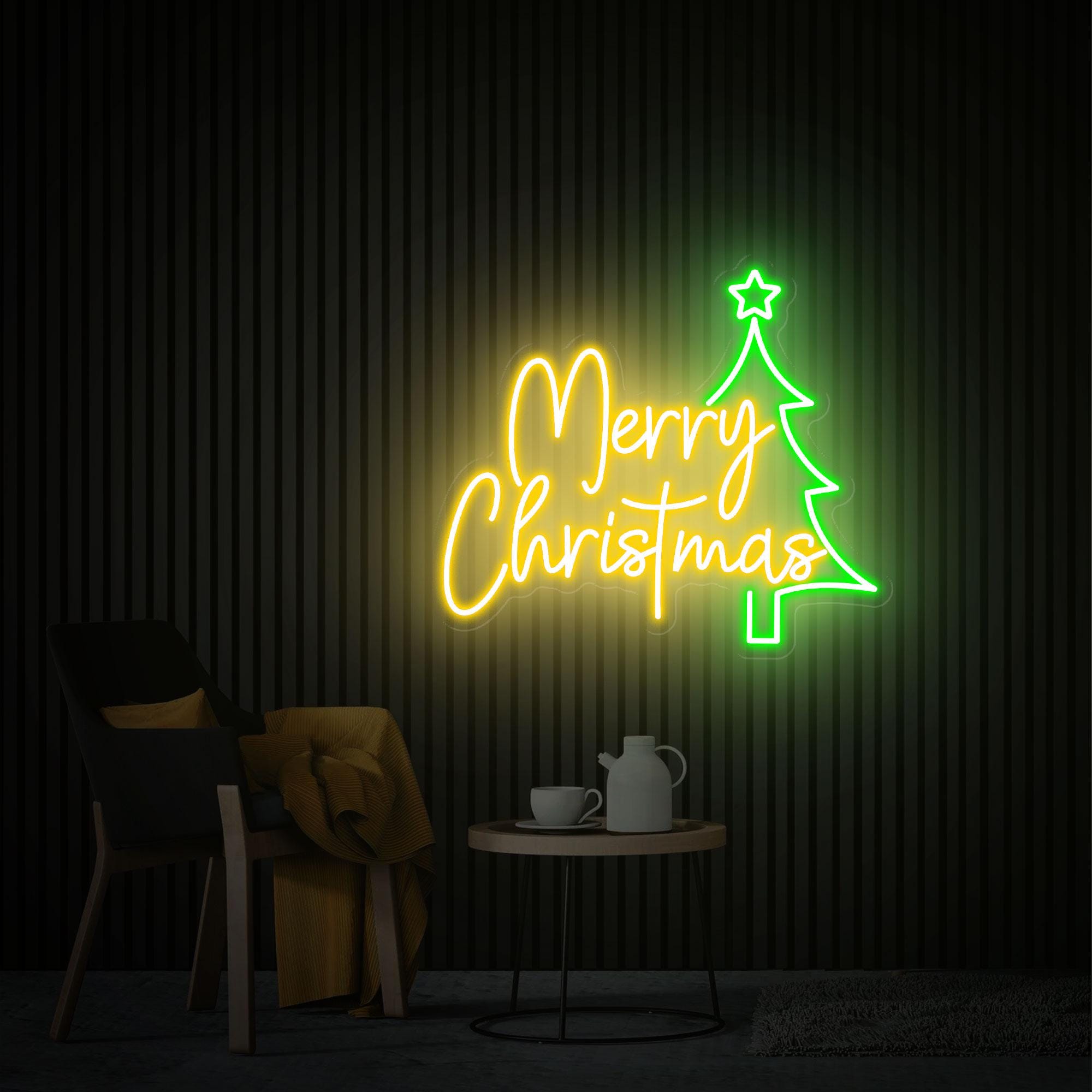 Merry Christmas Neon Sign, Christmas Led Sign, Custom Neon Sign, Christmas Decor, Christmas Party Decor, Neon Bar Sign, Christmas Gift