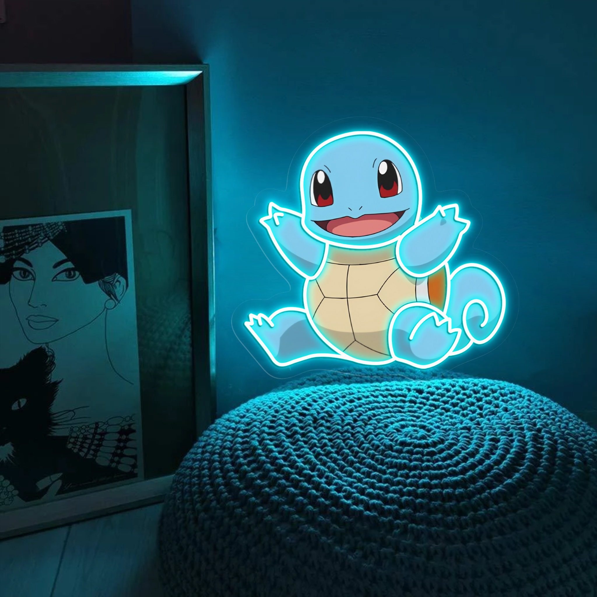 Squirtle Pokemon UV Signs Pokemon Wall Art