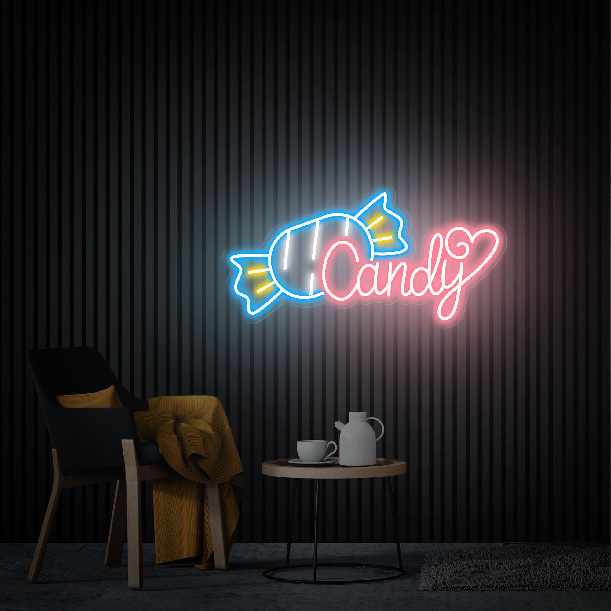Candy Neon Sign, Candy Shop Decor, Custom Neon Sign, Candy Bar Decor, Business Opening Gift, Candy Sign Wall Art for Storefront