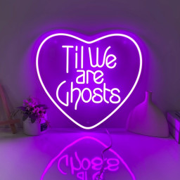 Til We Are Ghost Neon Sign, Love Led Sign Wedding Neon Sign, Gothic Home Decor, Wedding Backdrop Decor, Til We Are Ghost LED Decor