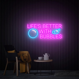 Life is better with Bubbles Neon Sign, Custom Neon Sign, Champagne Wall Decor, Bubbles Neon Wall Art, Wedding Backdrop Party Decor Gifts