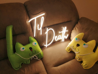 Till Death Neon Sign, Led Neon Sign Wedding Party , Till Death Do Us Party, Neon Light Sign, Wall Art Family Gift, Til Death Neon Light