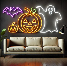 Pumpkin Neon Sign, Halloween Party Lighting, Spooky Neon Sign, Neon Pumpkin Light, Glowing Pumpkin Sign, Pumpkin Patch Neon Light