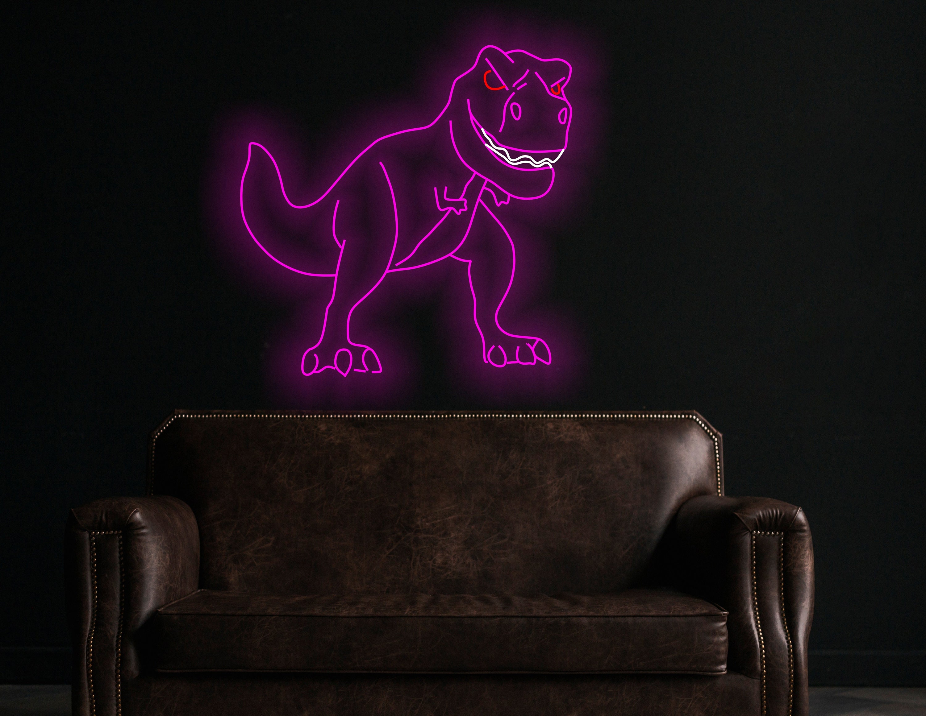 Dinosaur Neon Sign, T-Rex Dinosaur Neon Sign, Tyrannosaurus Rex Neon Sign, Ancient Reptiles Neon Sign, Rex Neon Sign, Terrible Lizard Neon