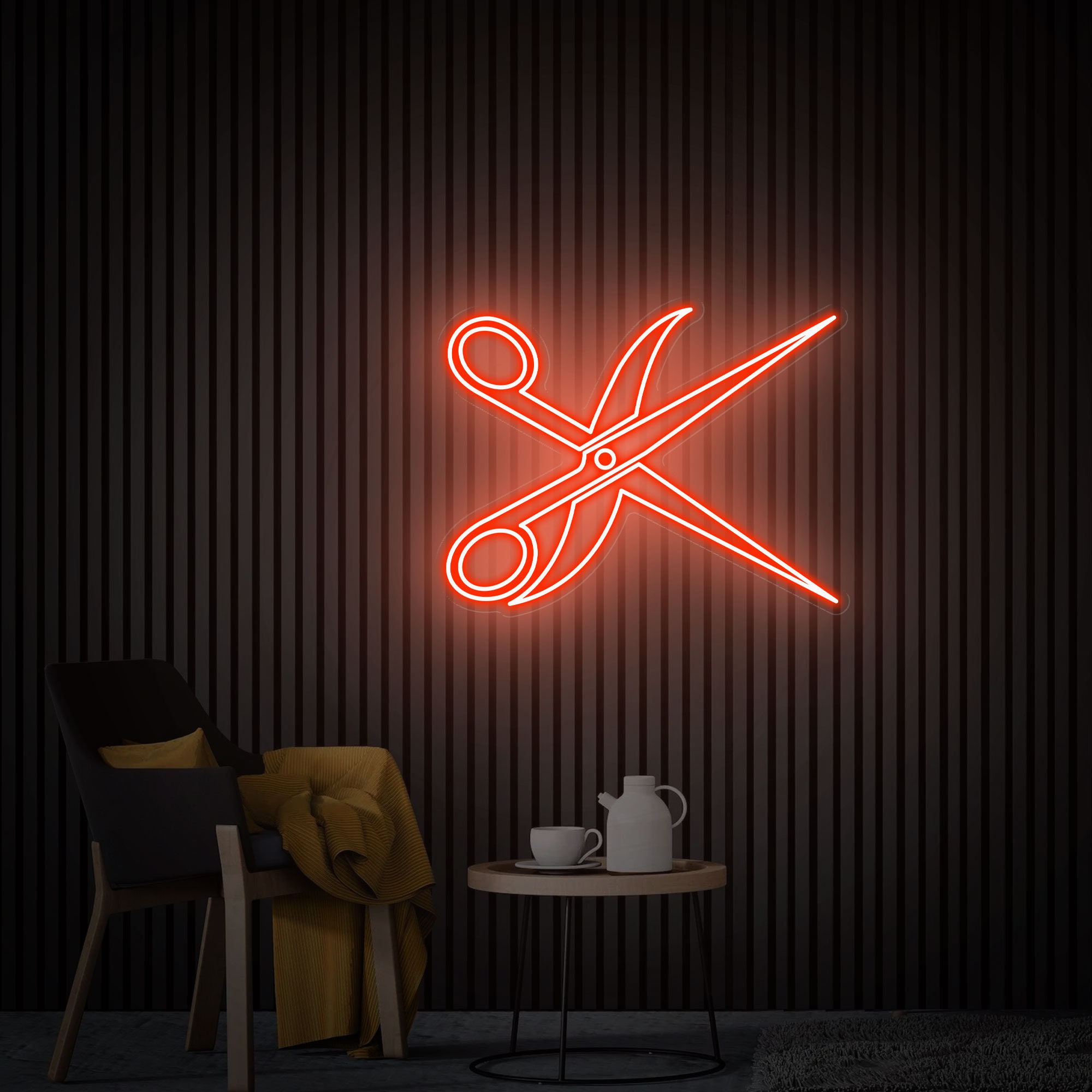 Scissors Neon Sign, Hair Salon Decor, Scissors Led Light Sign, Barber Shop Logo Sign, Custom Neon Sign for Business, Welcome Sign Neon Art