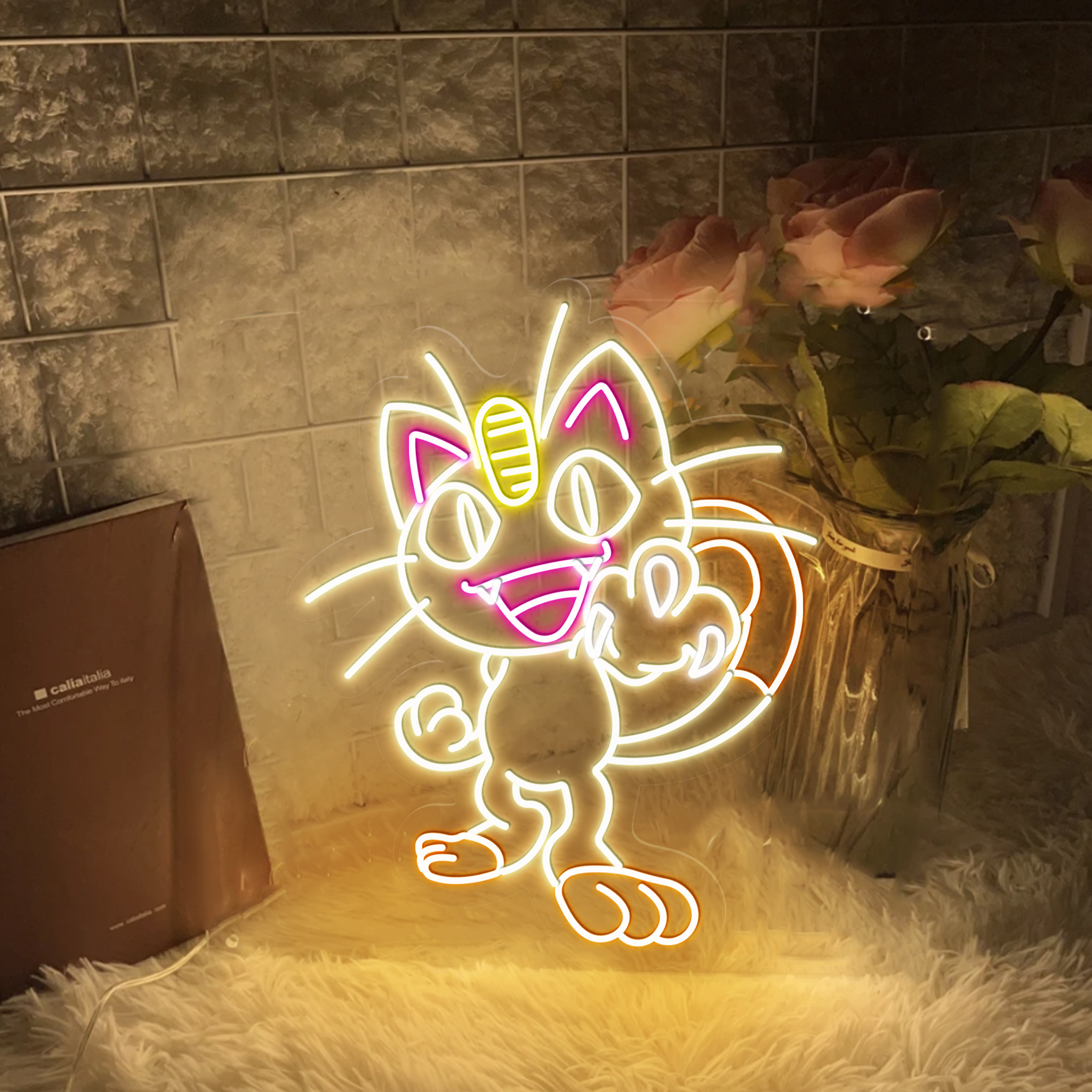 Pokemon Meowth Neon Led Sign Kids Room Decor