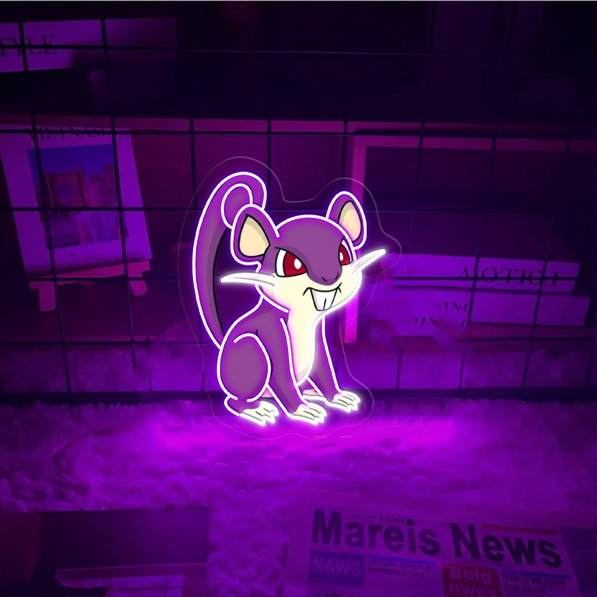 Pokemon Rattata UV Signs