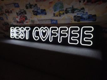 Best Coffee Neon Sign, Custom Coffee Neon Sign, Neon Coffee Lettering, Coffee Bar Decor, Glowing Inscription, Neon Sign In The Bar