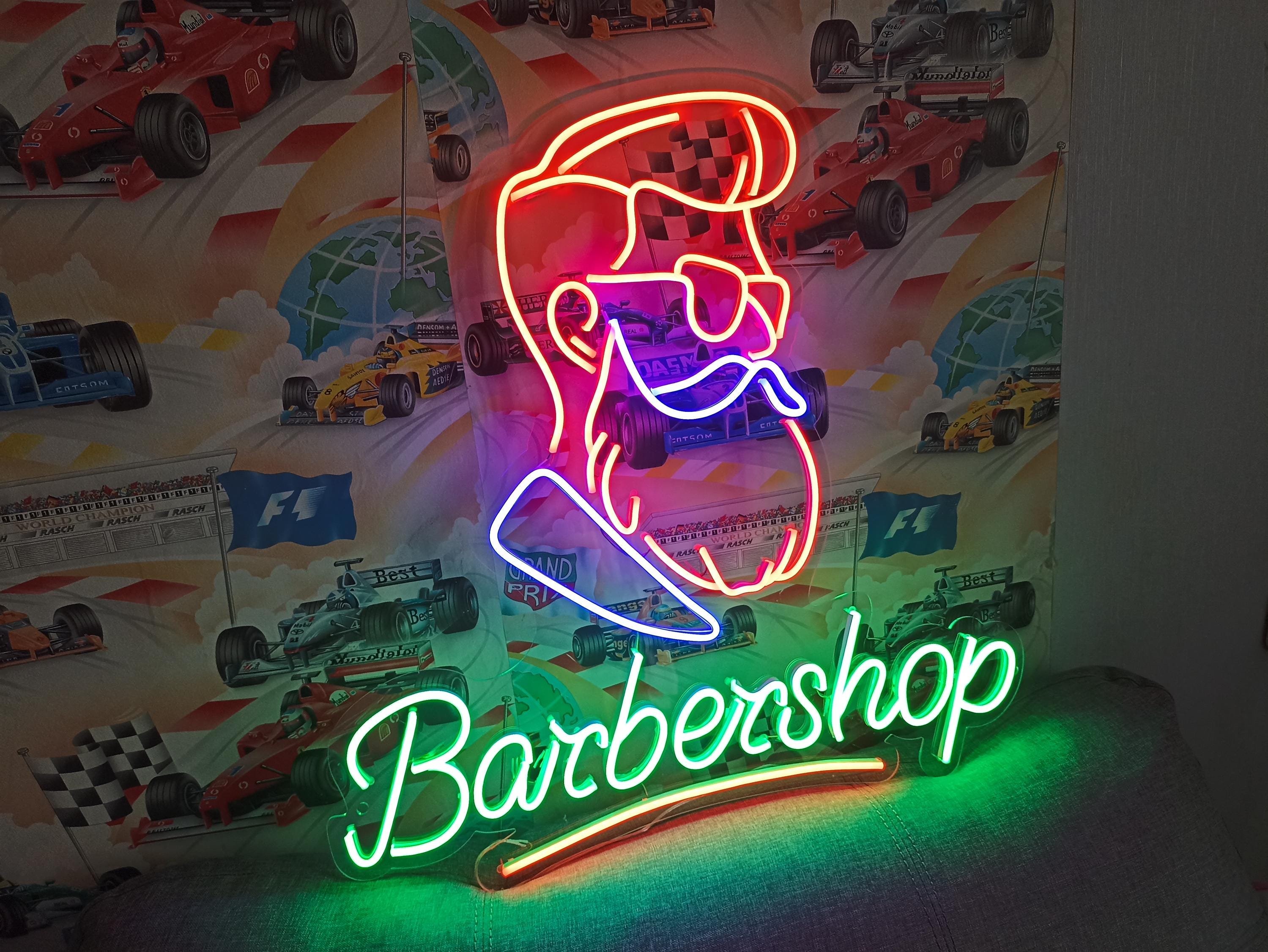 Vintage Barber Neon Sign, Neon Sign For Barber Shop, Barber Pole Neon Sign, Barber Shop Decor, Neon Light For Barber