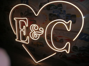 Custom Initials Heart Neon Sign, Neon Heart with Initials Sign, Customized Heart Neon Sign, Neon Heart Sign with Custom Initials