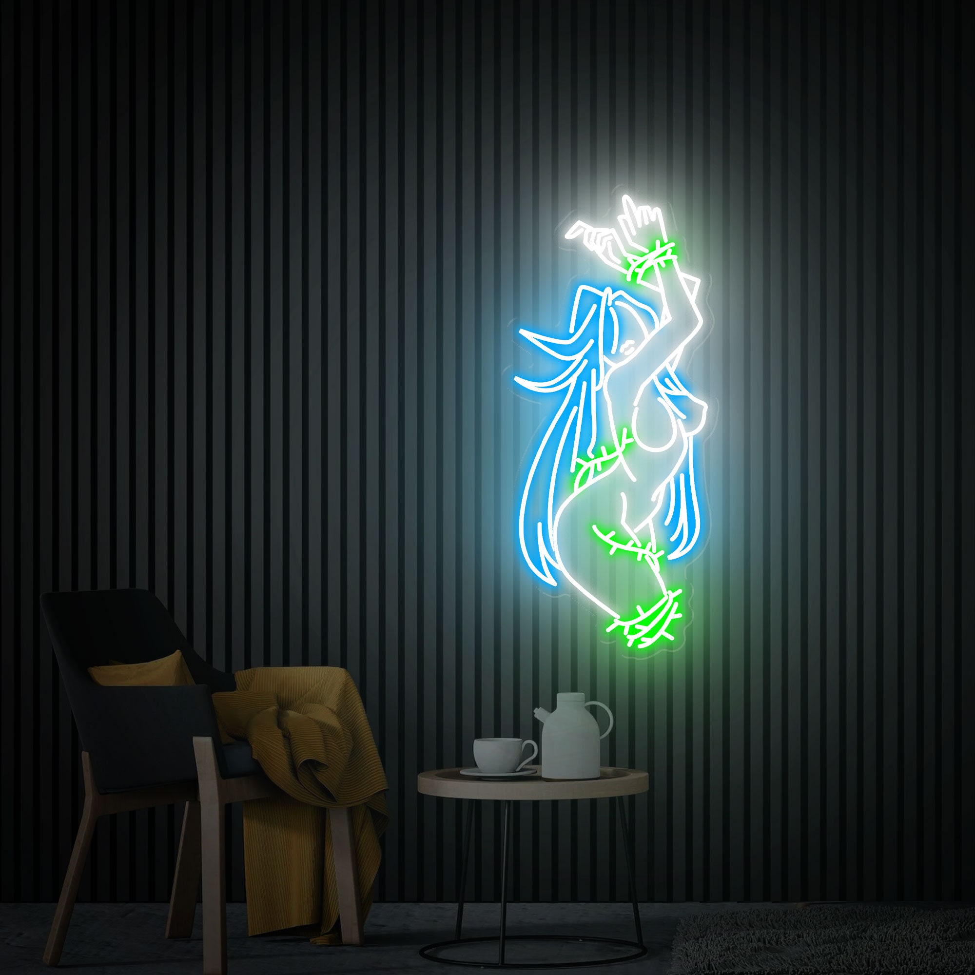 Girl Neon Sign Girl Trapped by Thorns Neon Light, Crazy Party Led Light, Customize Neon Signs, Neon Bar Sign Neon Wall Art Bedroom Neon Sign