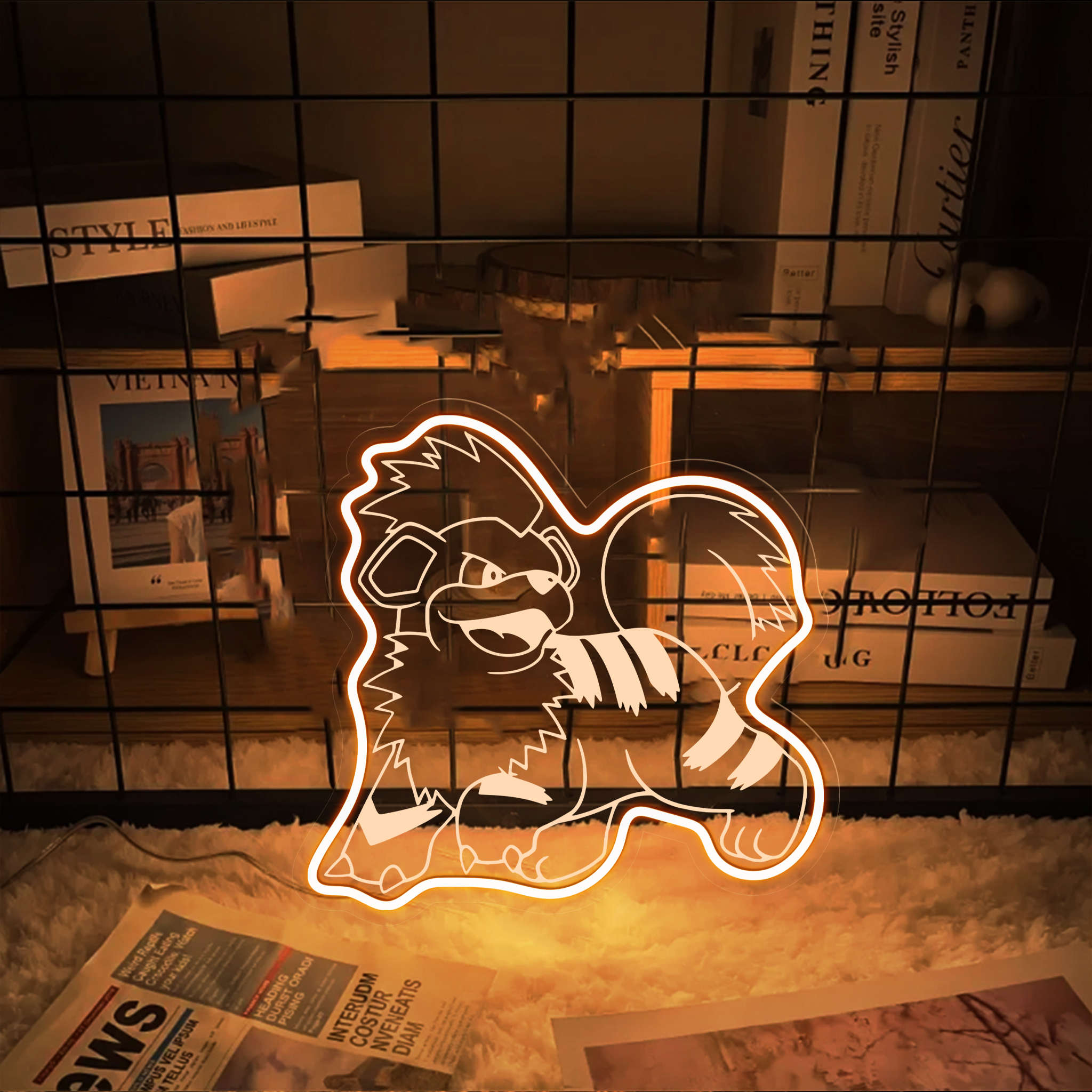 Growlithe Pokemon Laser Signs
