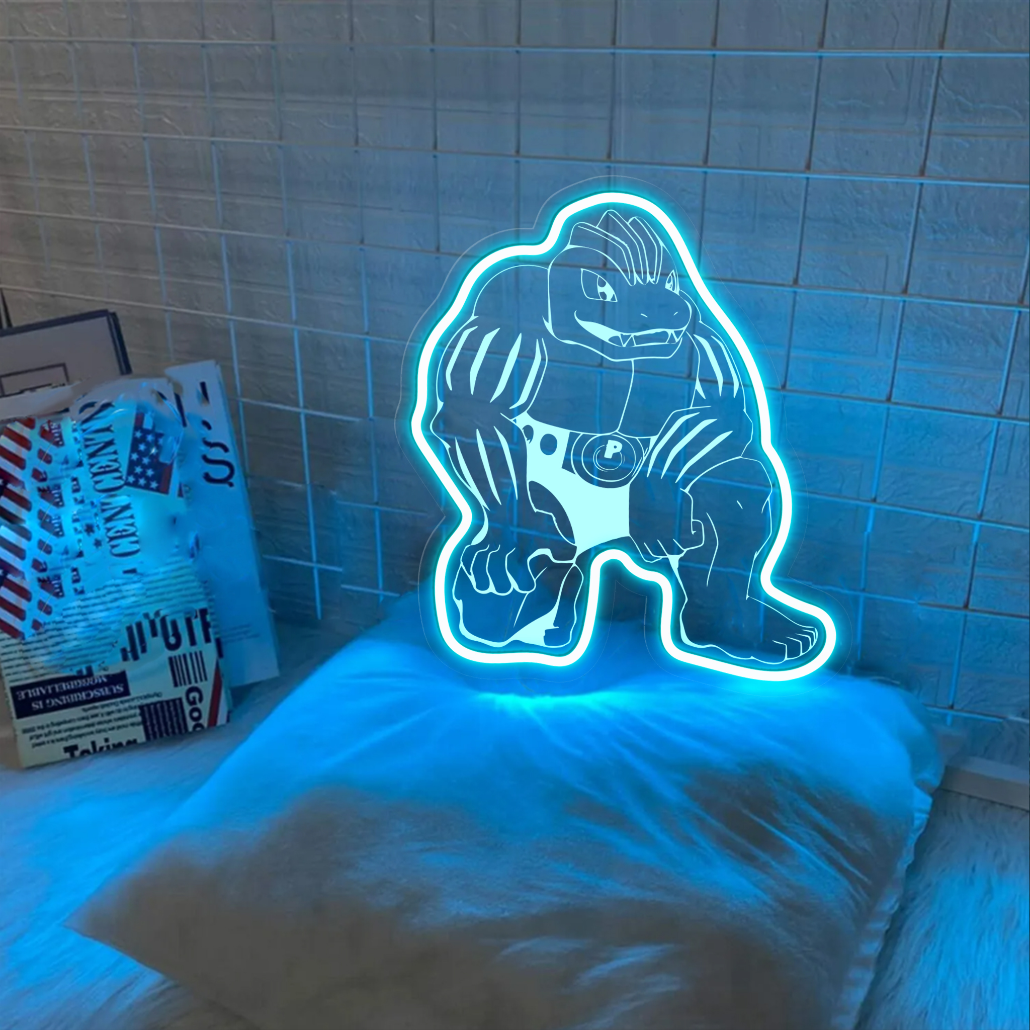 Pokemon Machoke Laser Signs