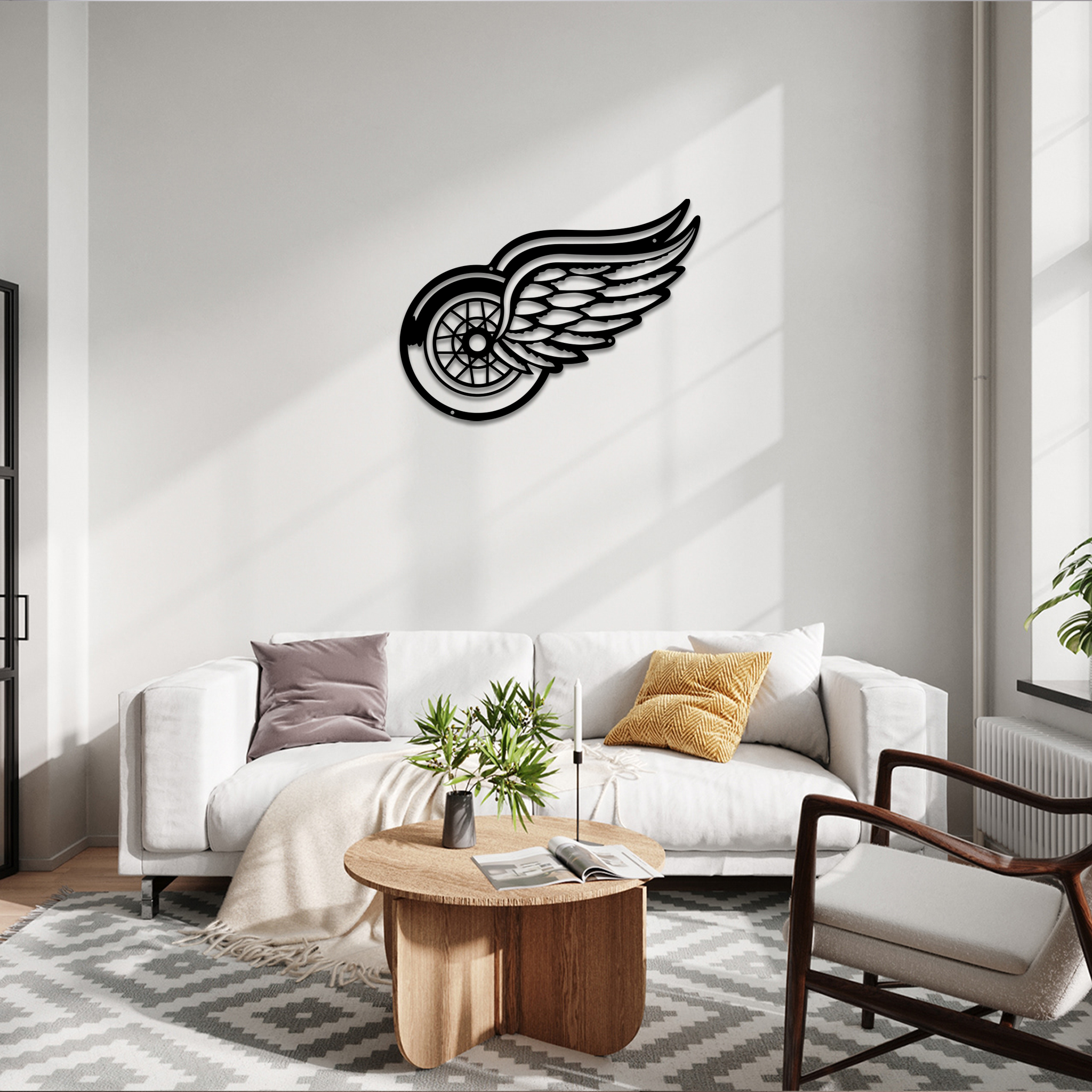 Detroit Red Wings Ice Hockey Metal Sign Wall Decor