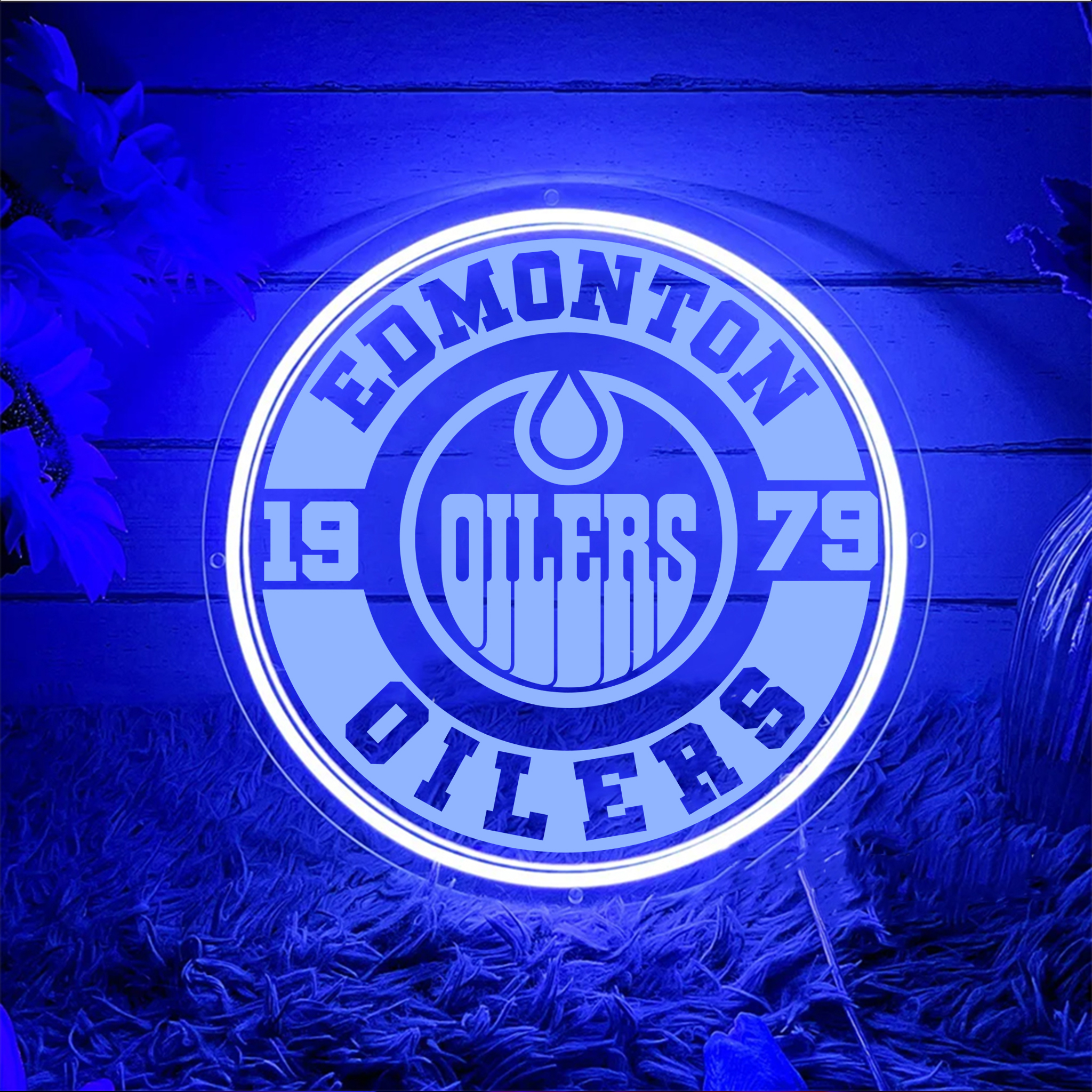 Edmonton Oilers Ice Hockey Laser Signs