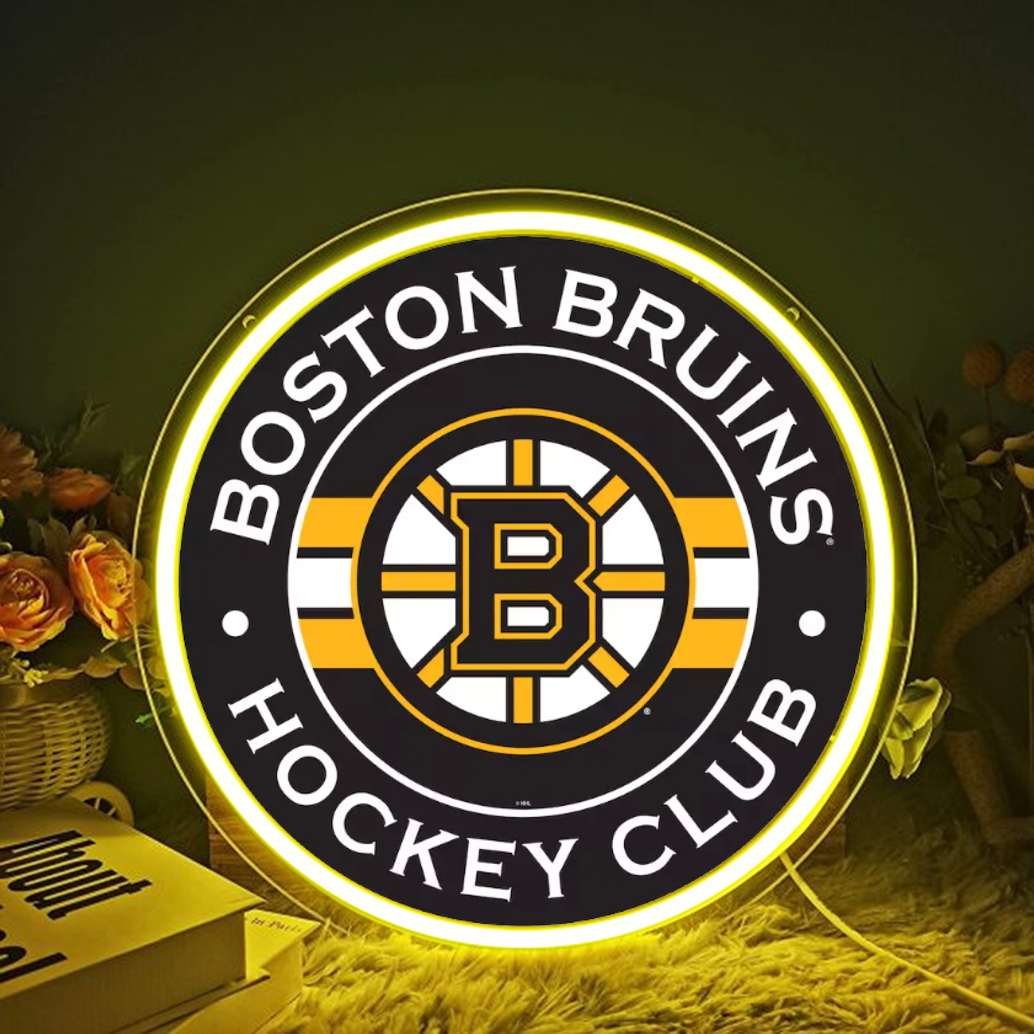 Ice Hockey Boston Bruins UV Signs Wall Decor