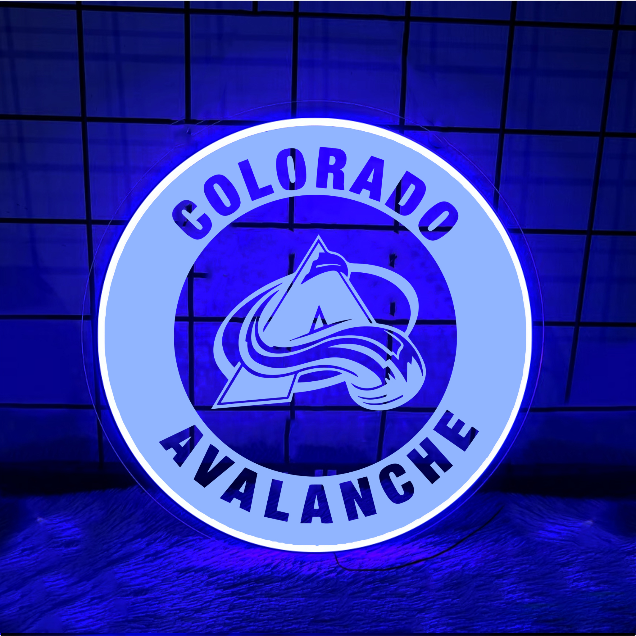 Colorado Avalanche Ice Hockey Laser Signs
