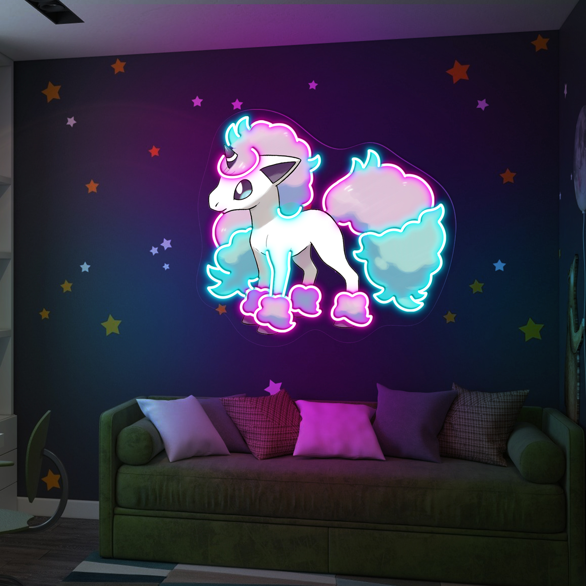 Ponyta Pokemon UV Signs