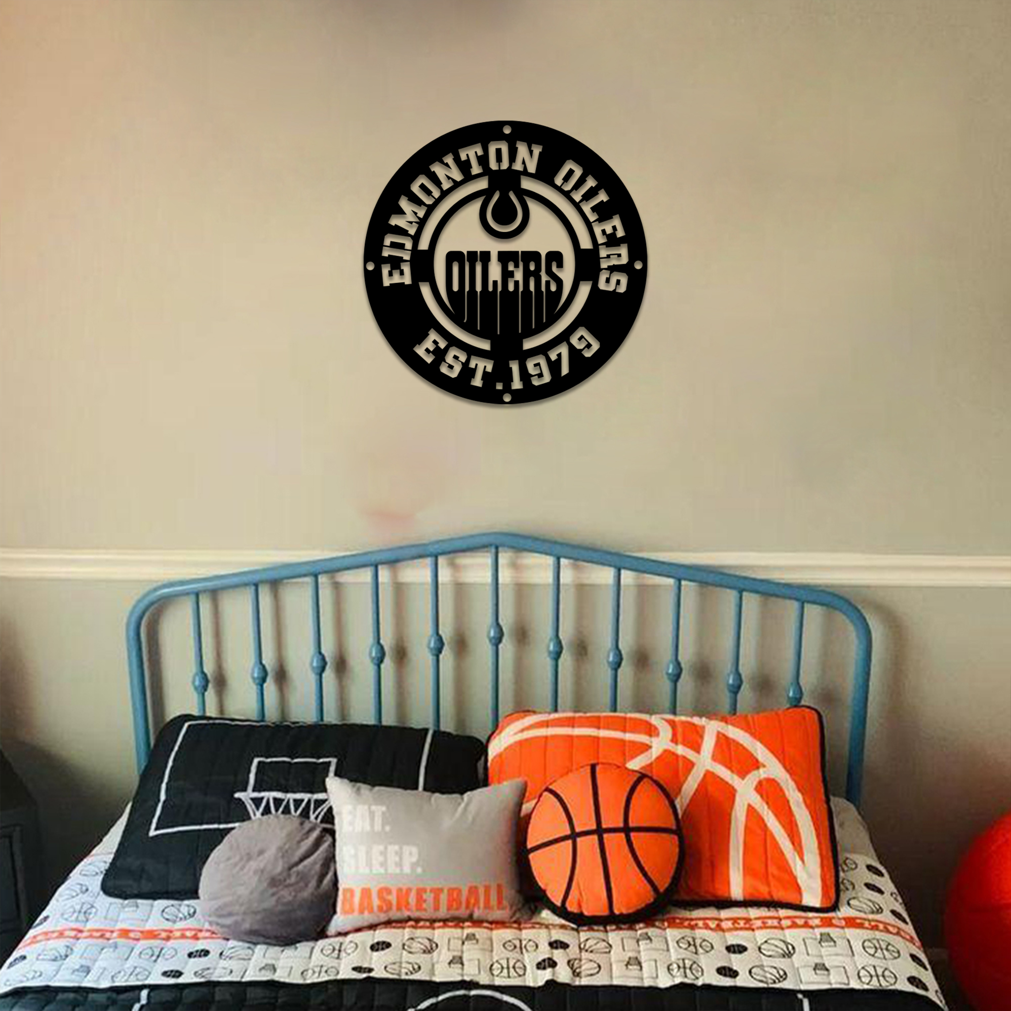 Edmonton Oilers Ice Hockey Metal Sign