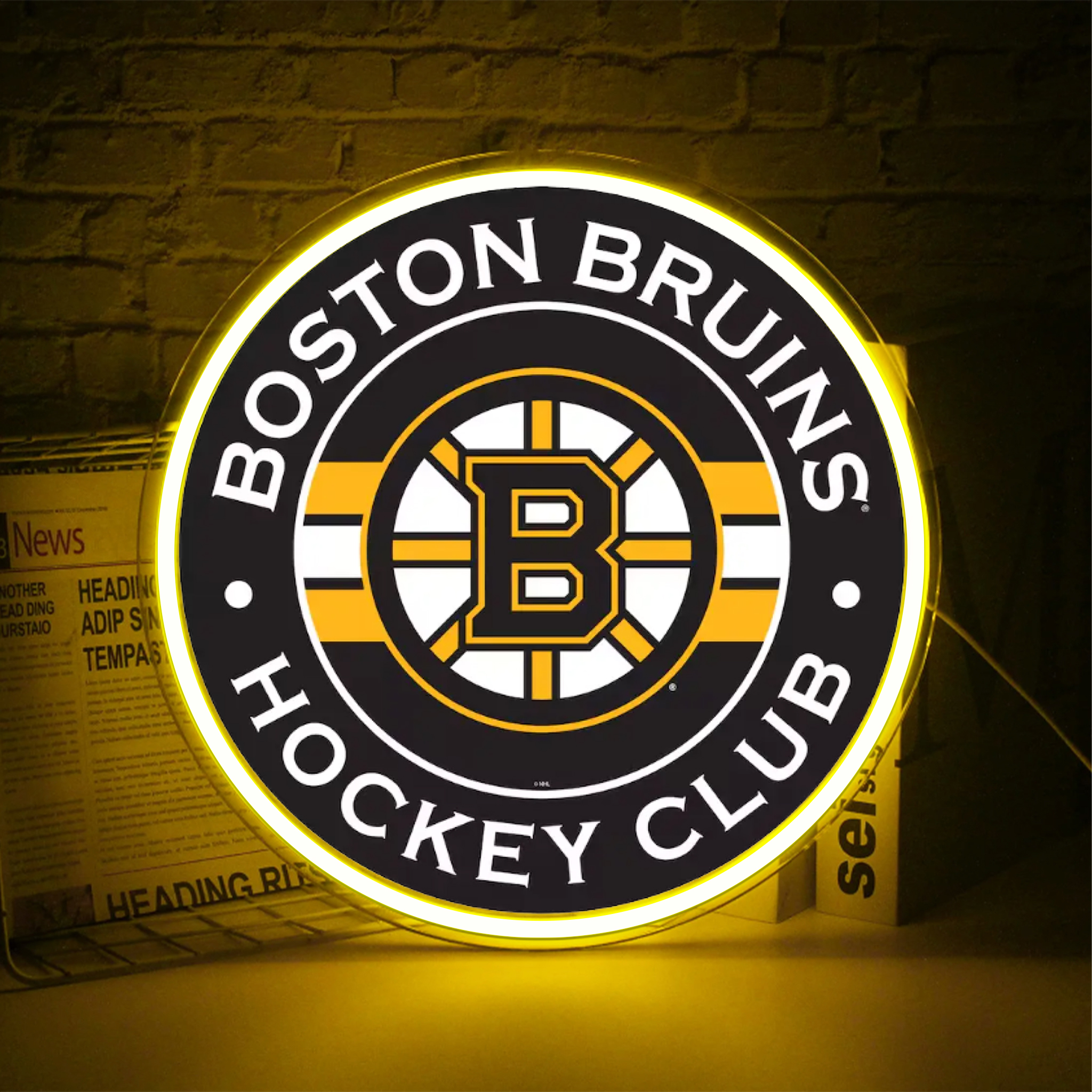 Ice Hockey Boston Bruins UV Signs Wall Decor