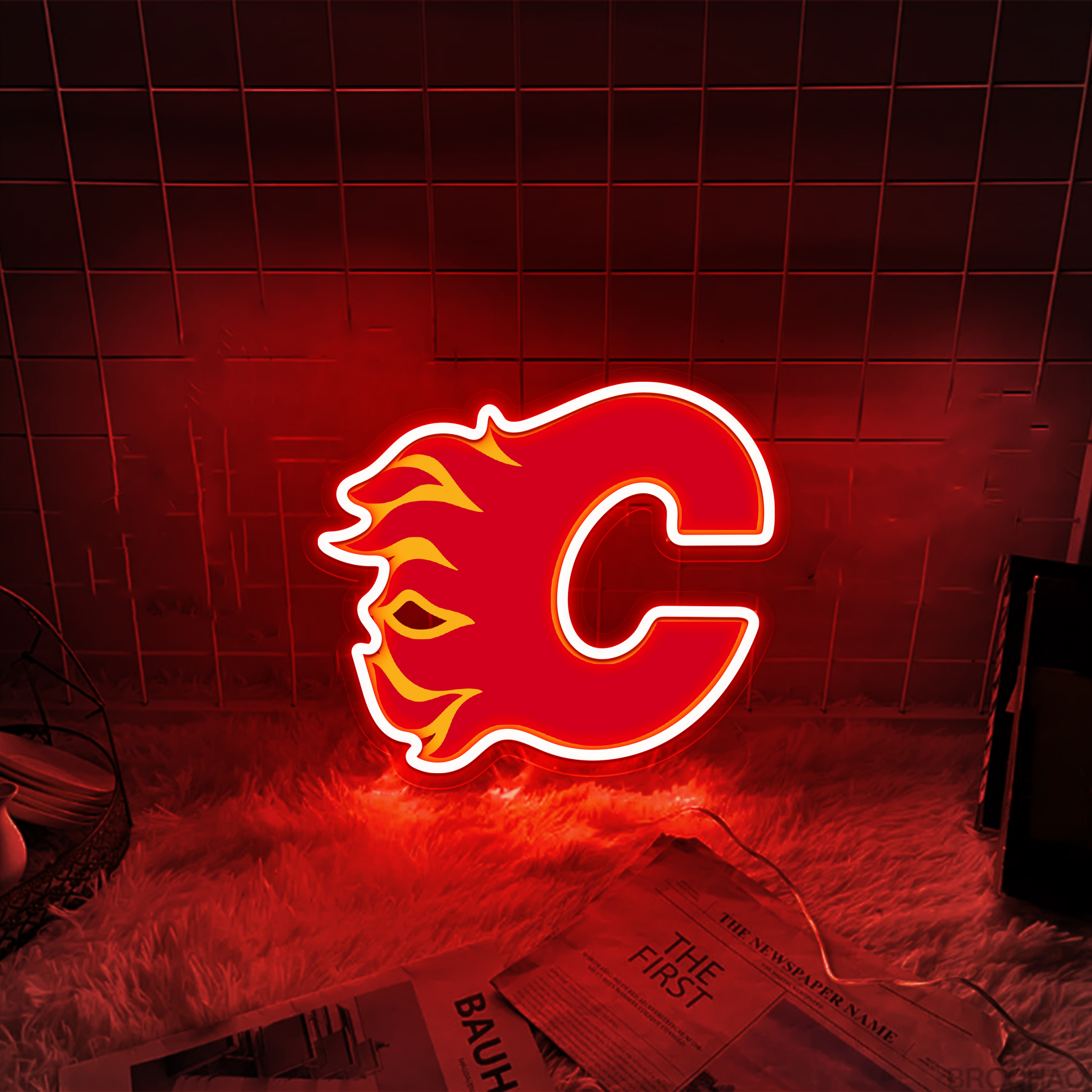 Calgary Flames Ice Hockey UV Signs