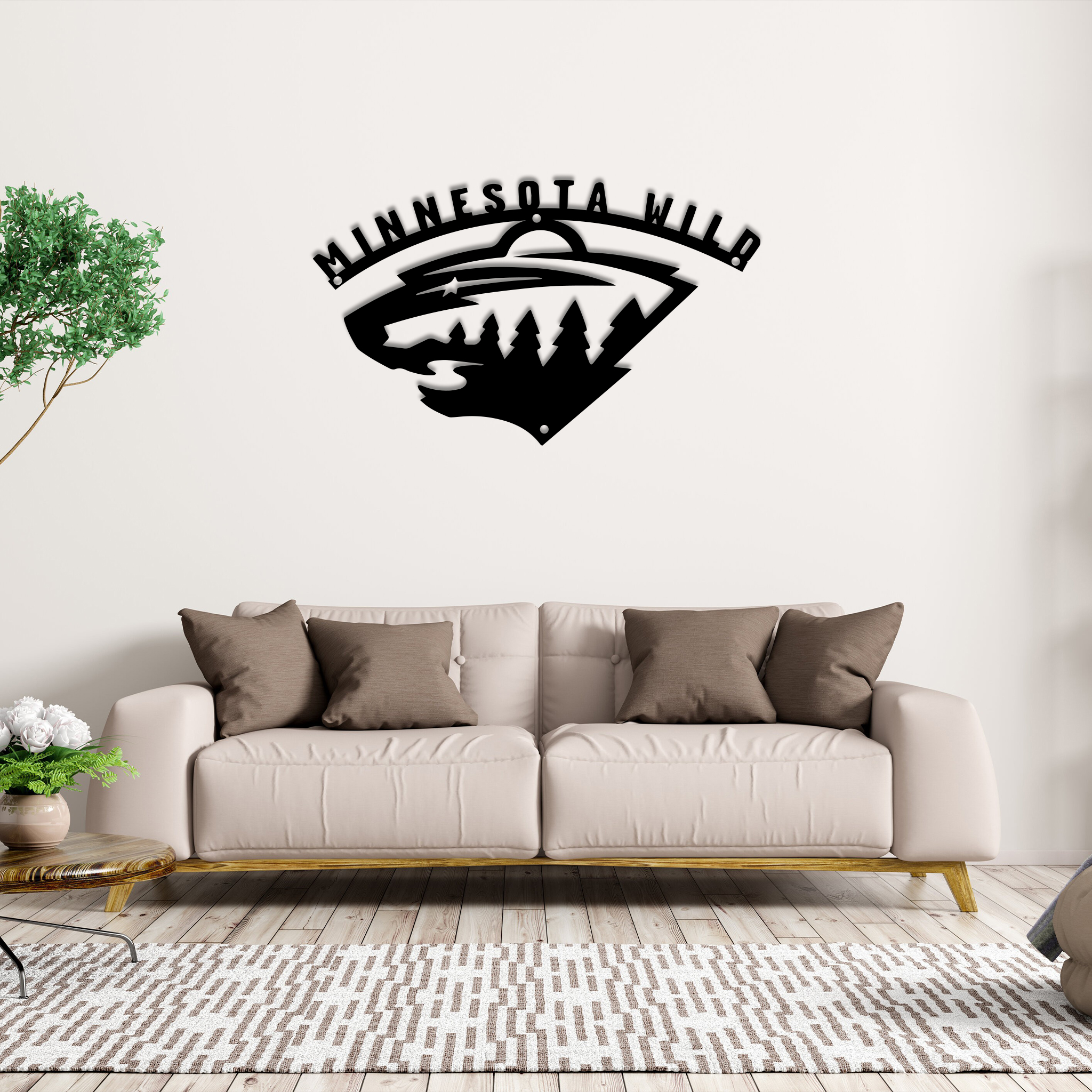 Ice Hockey Minnesota Wild Metal Sign