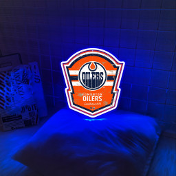 Edmonton Oilers Ice Hockey UV Signs Wall Decor