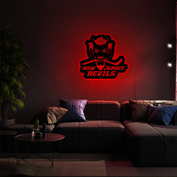 New Jersey Devils Ice Hockey Metal Sign Wall Decor